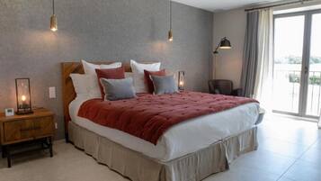 Superior tweepersoonskamer, 1 kingsize bed, uitzicht op bergen