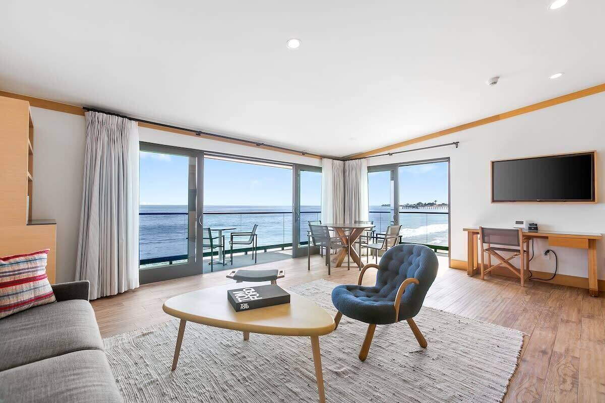 Leilighet – panorama, 1 kingsize-seng med sovesofa, havutsikt, sjøvendt | Utsikt mot strand/hav