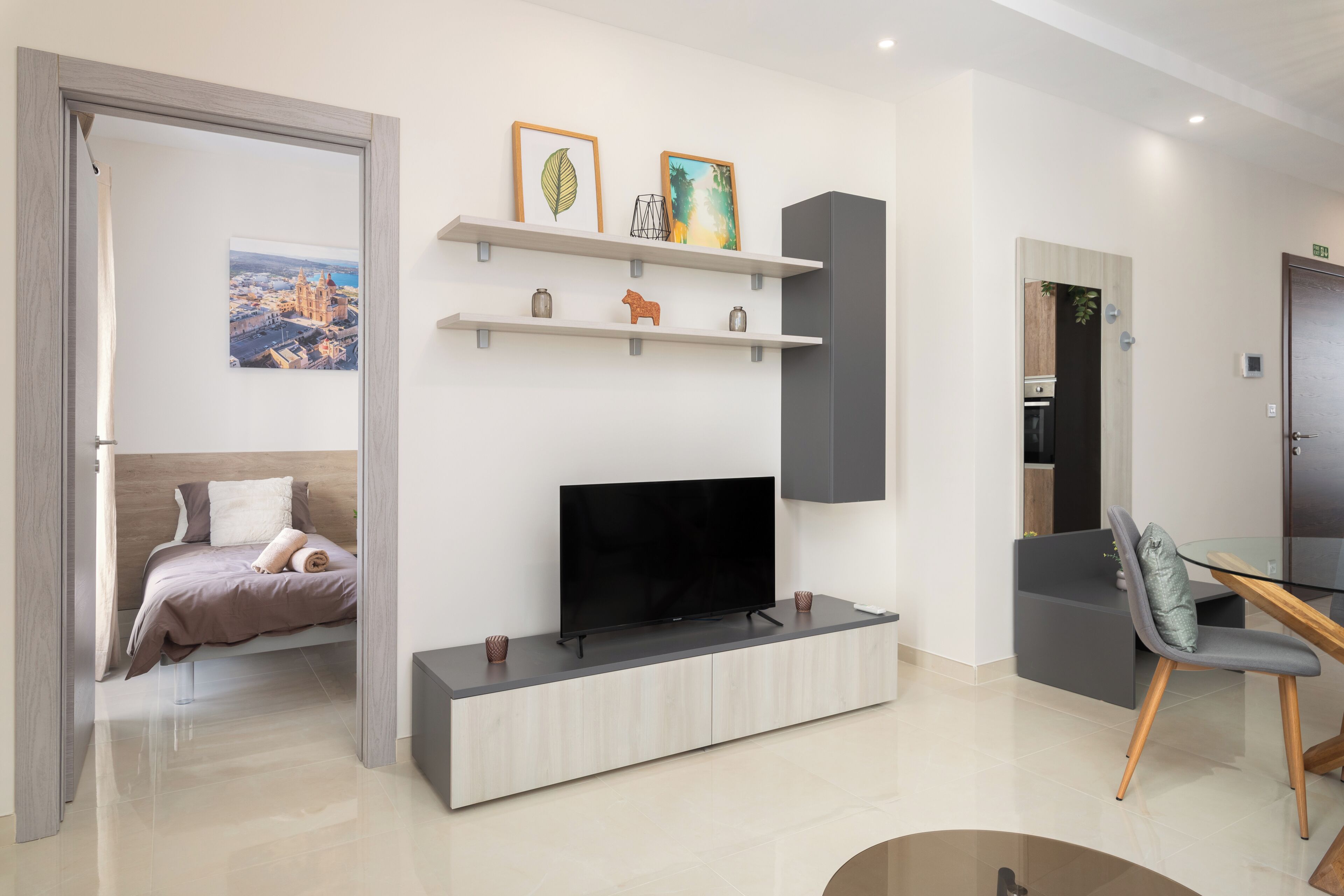 Apartment, 2 Bedrooms, Balcony | Desk, laptop workspace, iron/ironing board, free WiFi