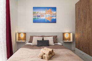 Apartment, 2 Bedrooms, Balcony | Desk, laptop workspace, iron/ironing board, free WiFi - Edka Suites - Modern Sunlit 2BD Apartments with Balconies - Close to Sliema Promenade, St Julian's & St Georges Bay (Gzira)