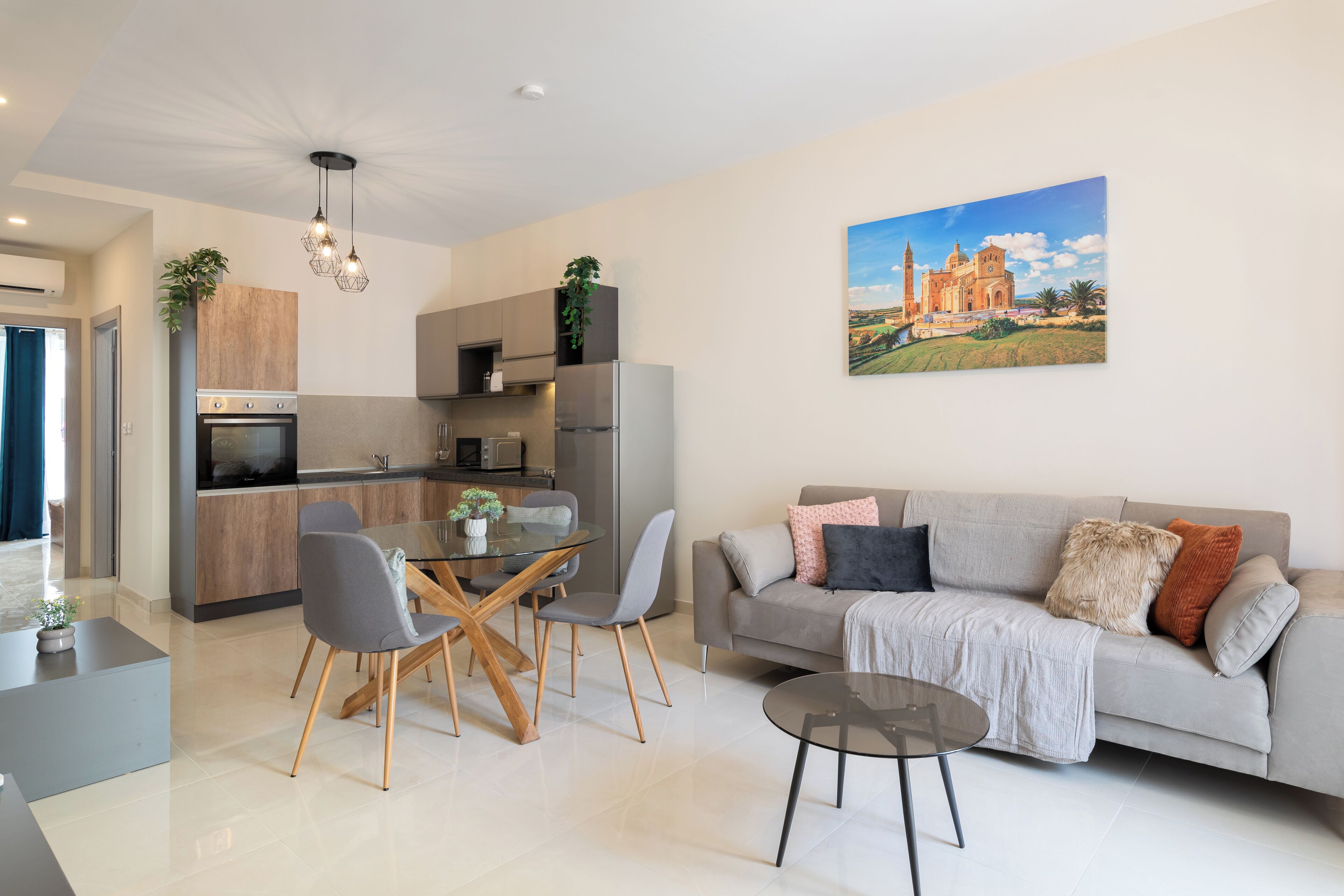 Appartement, 2 chambres, balcon | Coin séjour