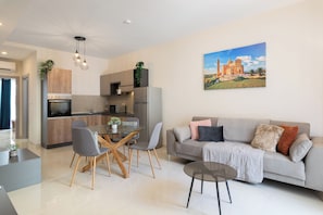 Apartment, 2 Bedrooms, Balcony | Living area - Edka Suites - Modern Sunlit 2BD Apartments with Balconies - Close to Sliema Promenade, St Julian's & St Georges Bay (Gzira)