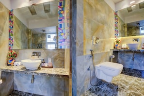 Villa, Courtyard View | Bathroom | Shower, slippers - Alaya Stays Nest 4BHK villa with Pool  (Lonavala)