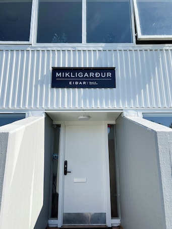 Front of property. Eiðar Hostel and Apartments