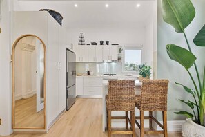 Fridge, microwave, oven, stovetop - Elegant Victorian Oasis in Exclusive Glebe Estate (Glebe)
