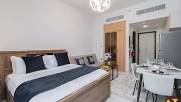 Estúdio superluxo, sacada, vista para a cidade