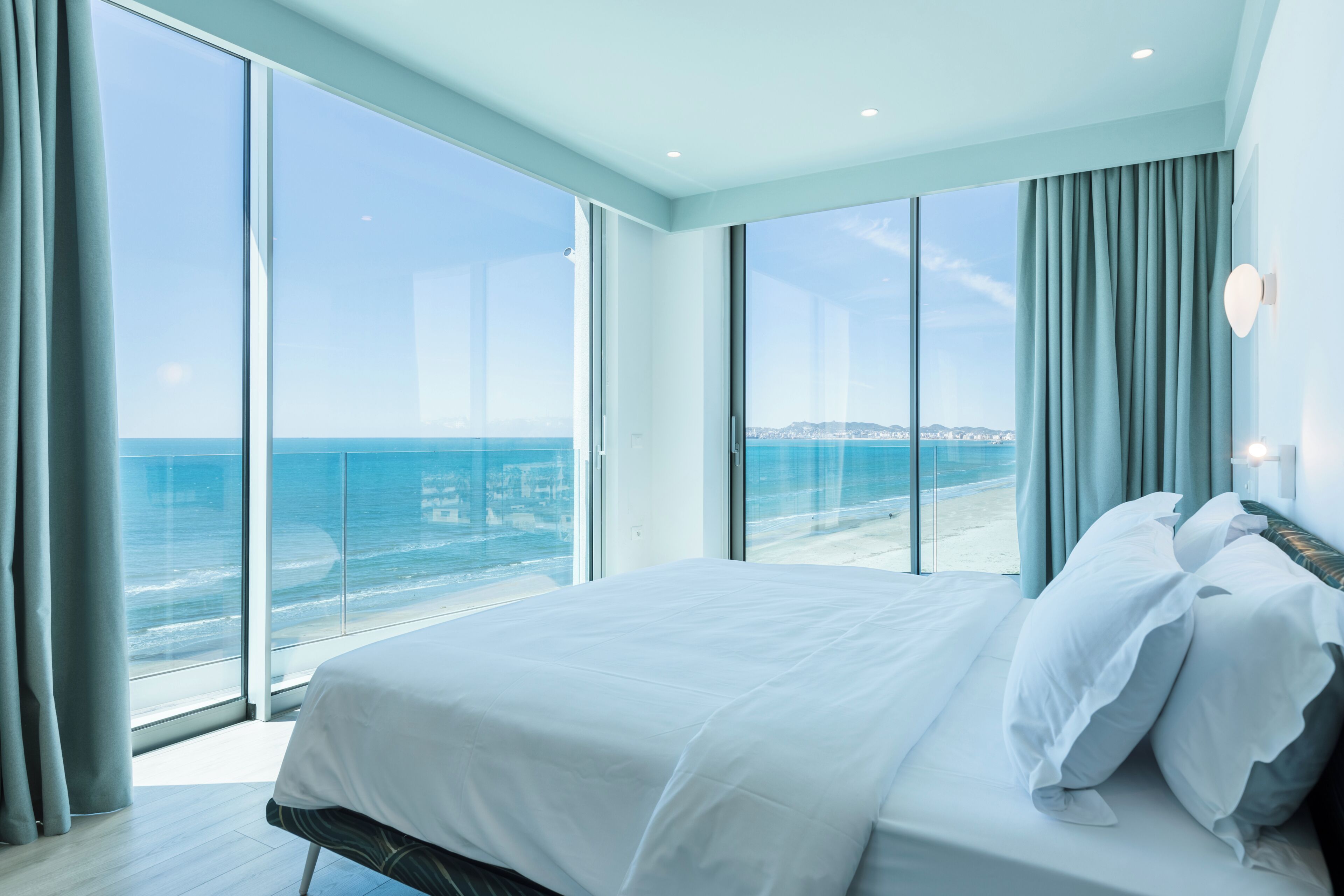 Standard Double Room, Sea View | Minibar, in-room safe, desk, laptop workspace
