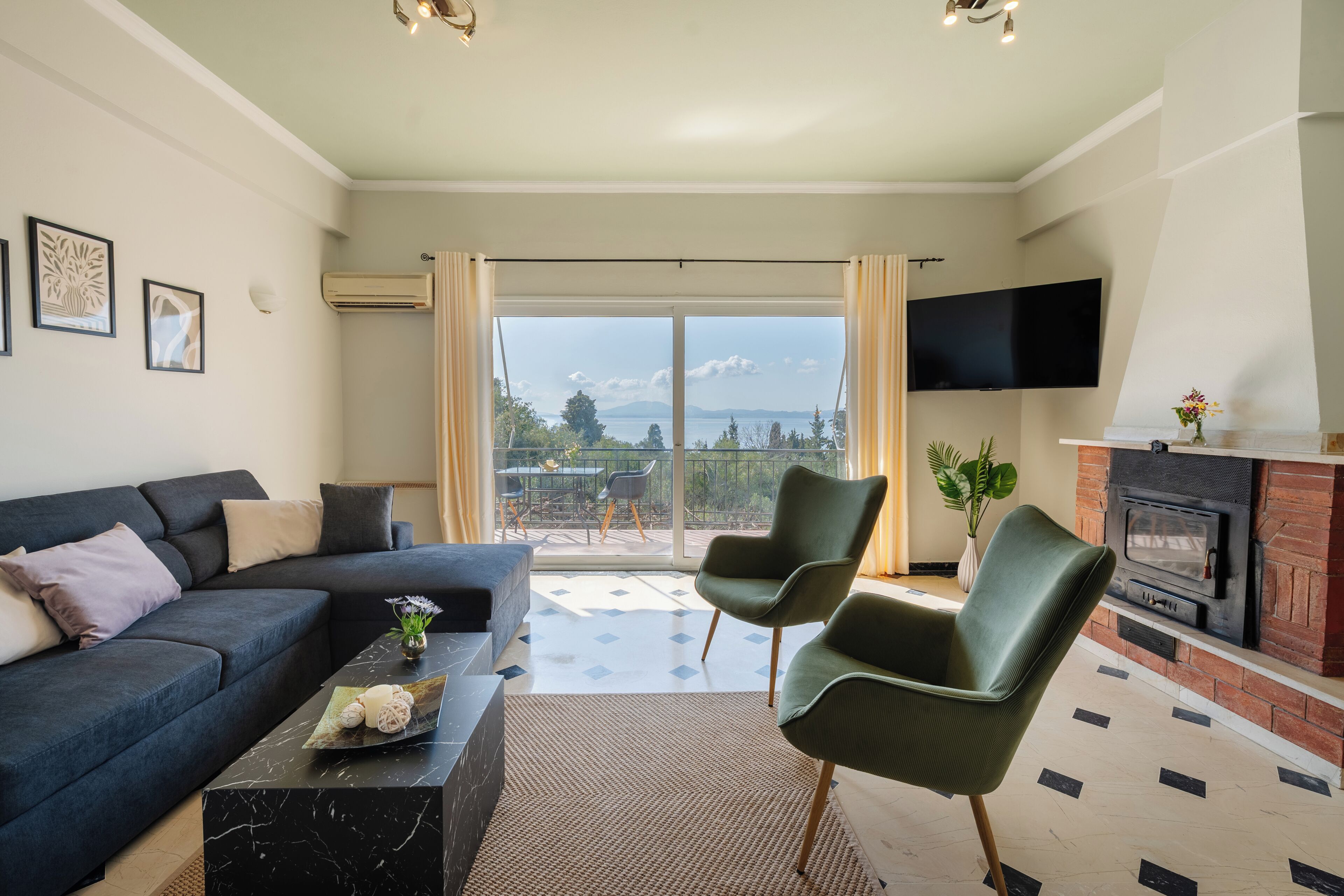 高级公寓, 海景 | 起居区