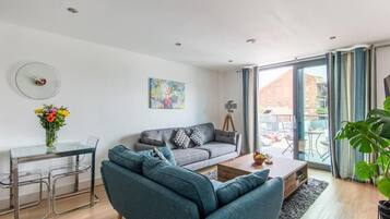 Leilighet, 1 soverom, tilgjengelighetstilpasset | Oppholdsrom