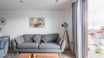 Leilighet, 1 soverom, tilgjengelighetstilpasset | Oppholdsrom