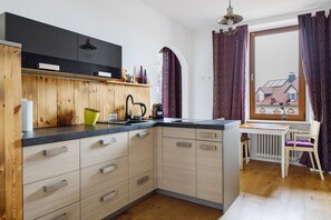 Fridge, oven, stovetop, dishwasher