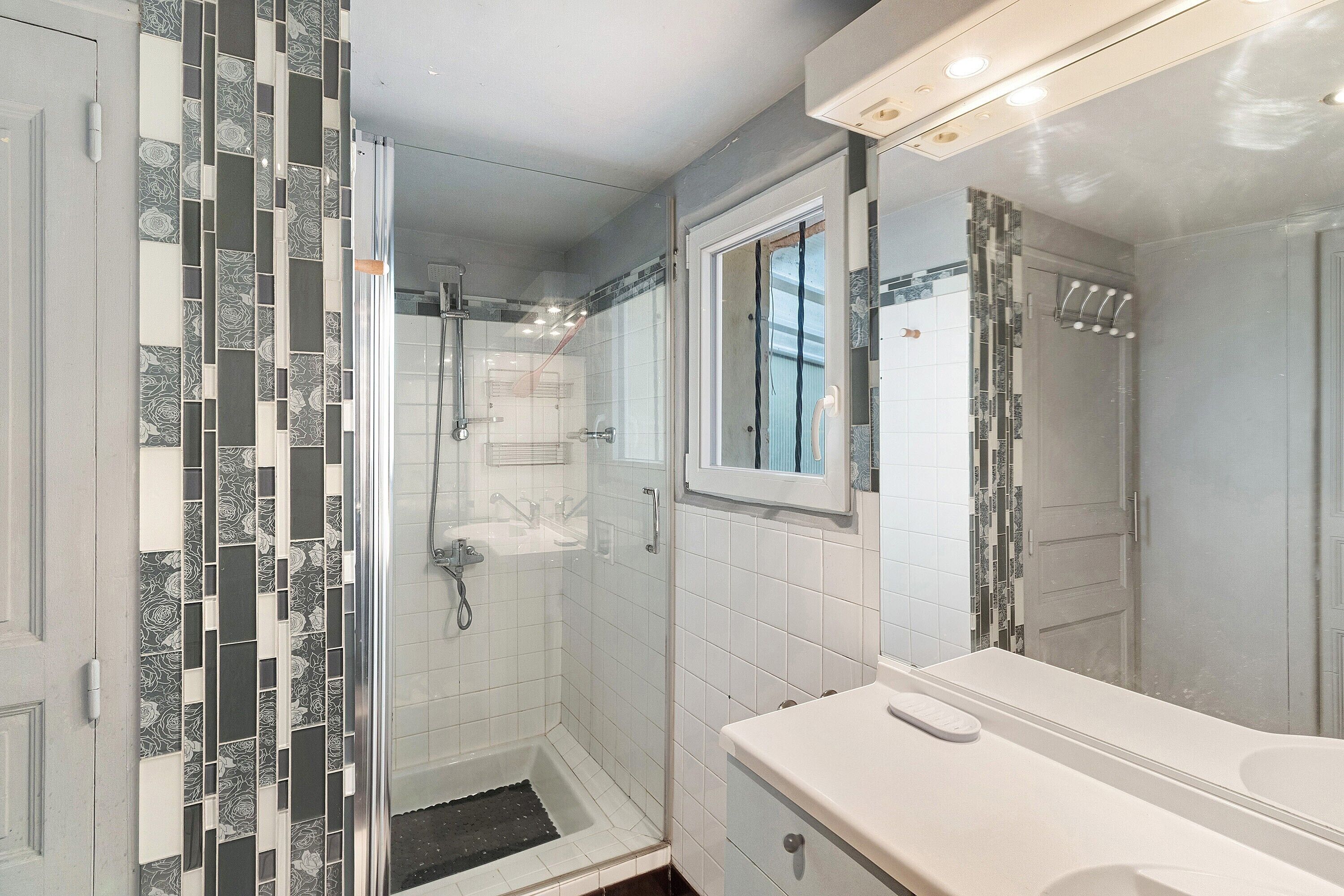 Shower, hair dryer