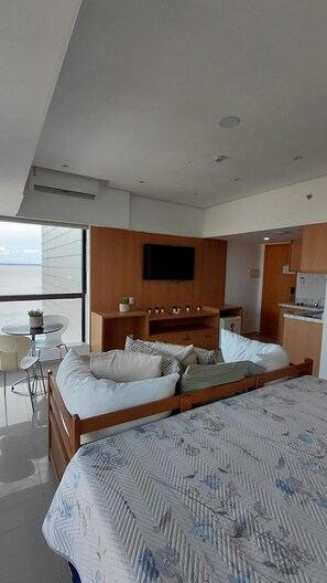 Apartament Deluxe, cuina, vistes a la platja