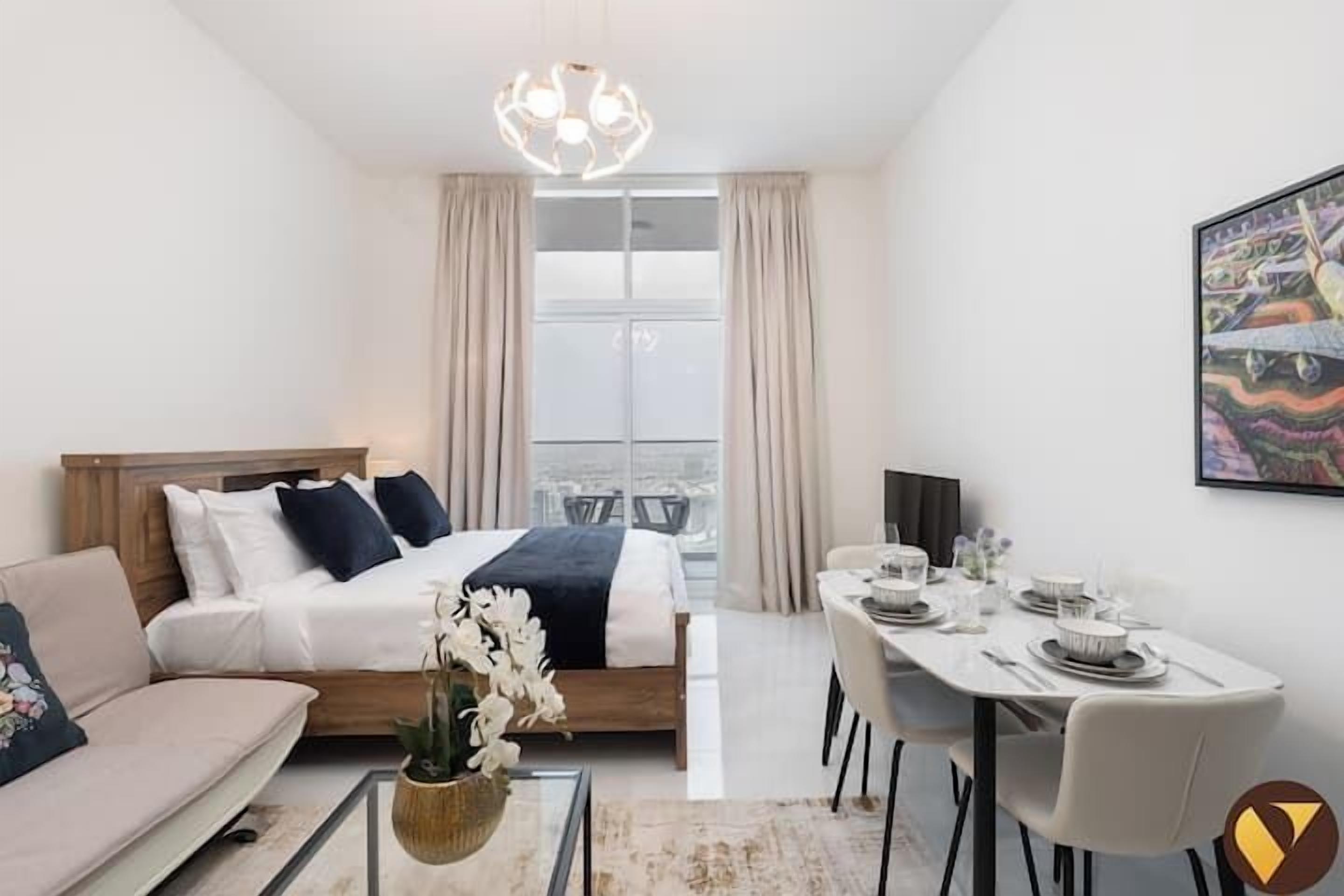 Luxe studio, balkon, uitzicht op tuin