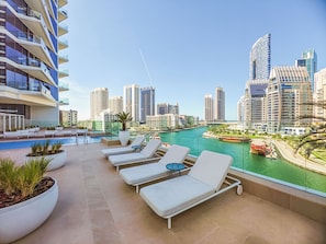 Terrace/patio - Lavish 2BR with Balcony-Full Marina View (Dubai)