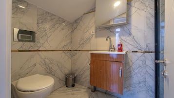 Klassieke studio, uitzicht op stad | Badkamer