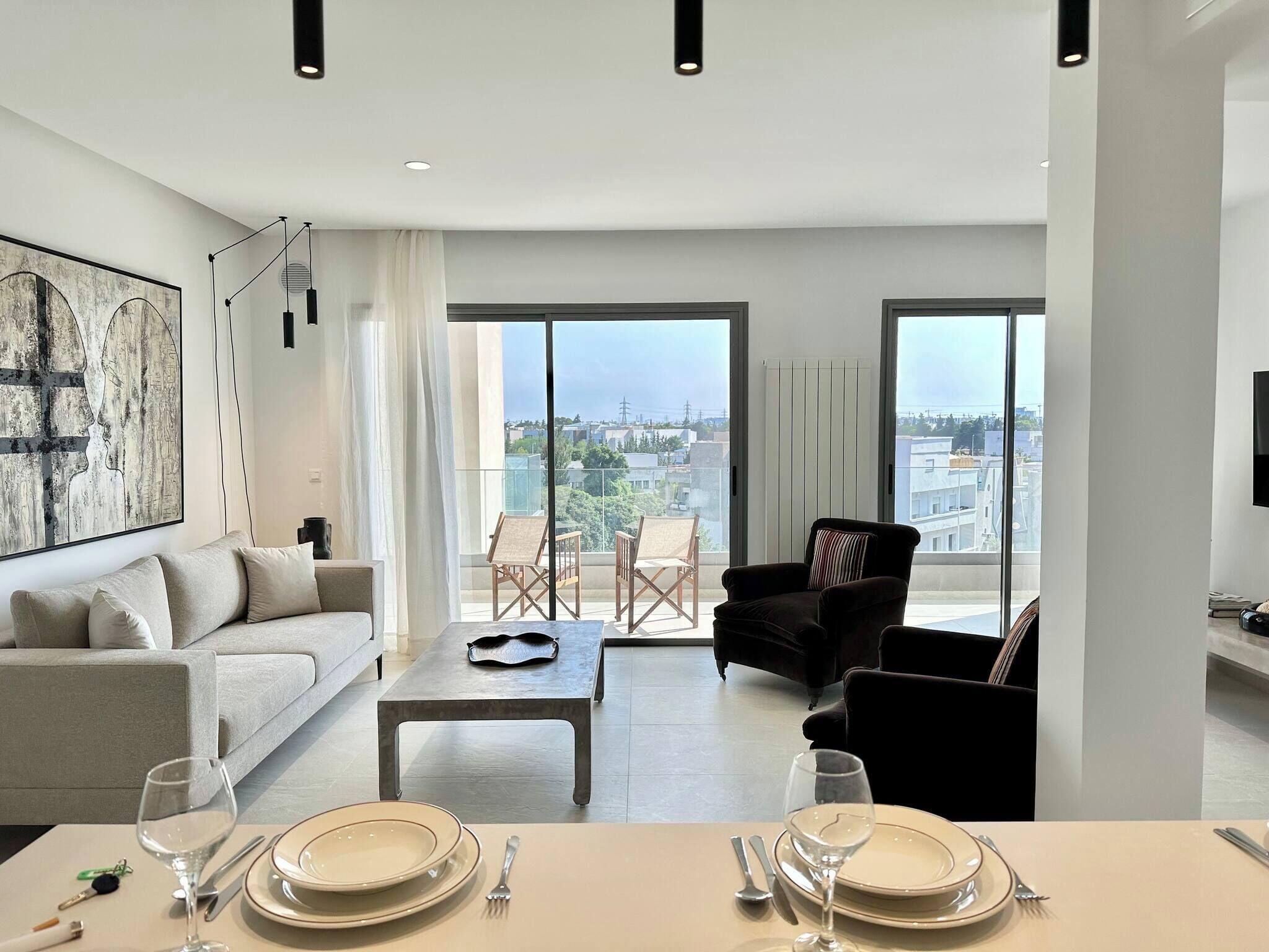 公寓, 2 间卧室, 阳台 | 起居区