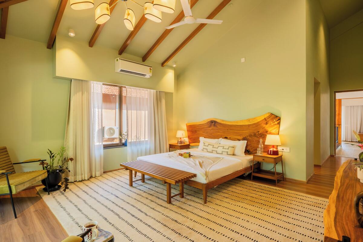 奢華別墅, 陽台, 城市景觀