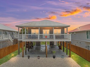 Huis, uitzicht op resort | Terras