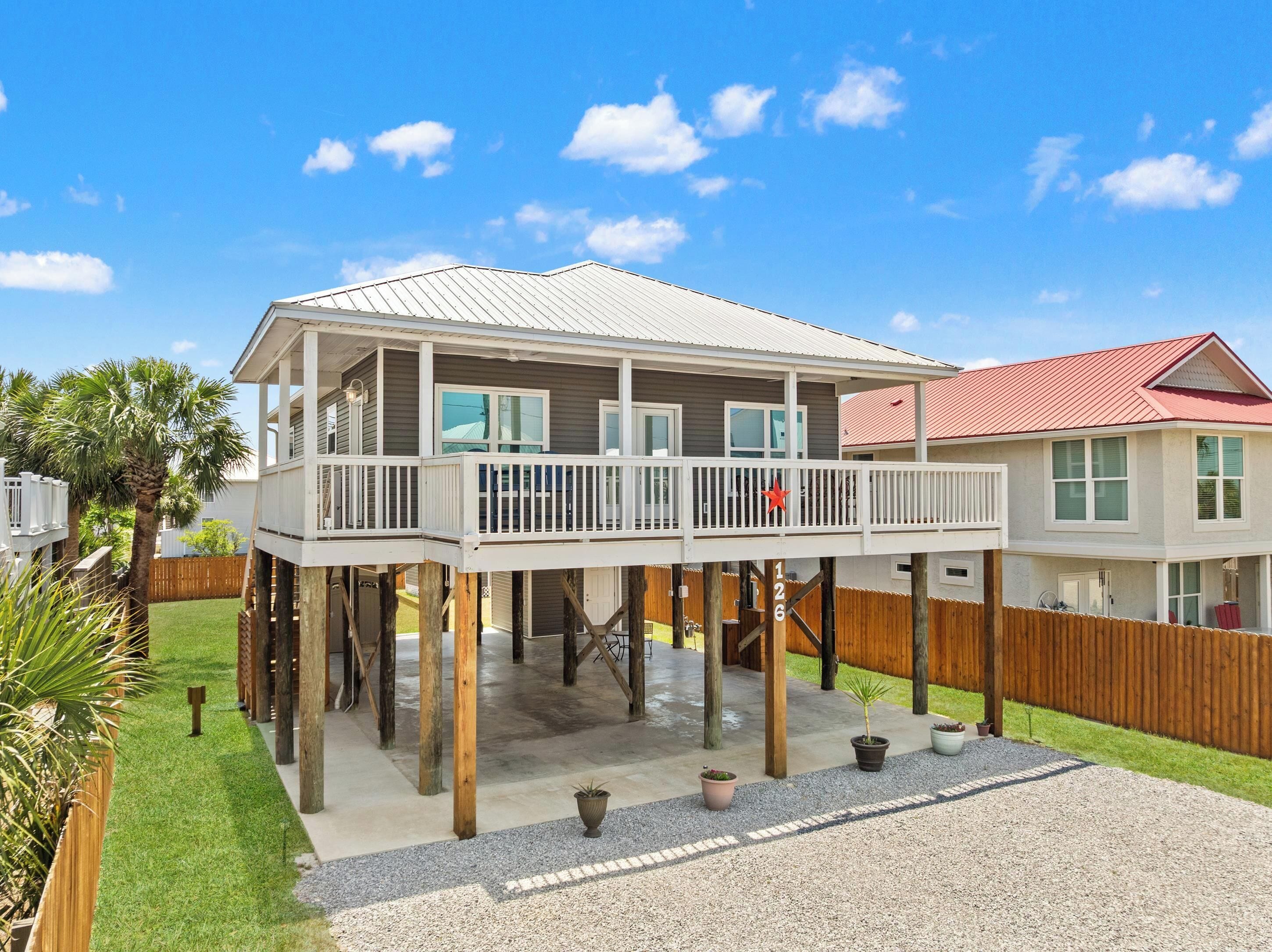 Huis, uitzicht op resort | Terras