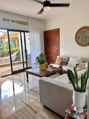 Living area - See you at the Sea, Lovely Condo for a Great Getaway in Las Terrenas (Las Terrenas)
