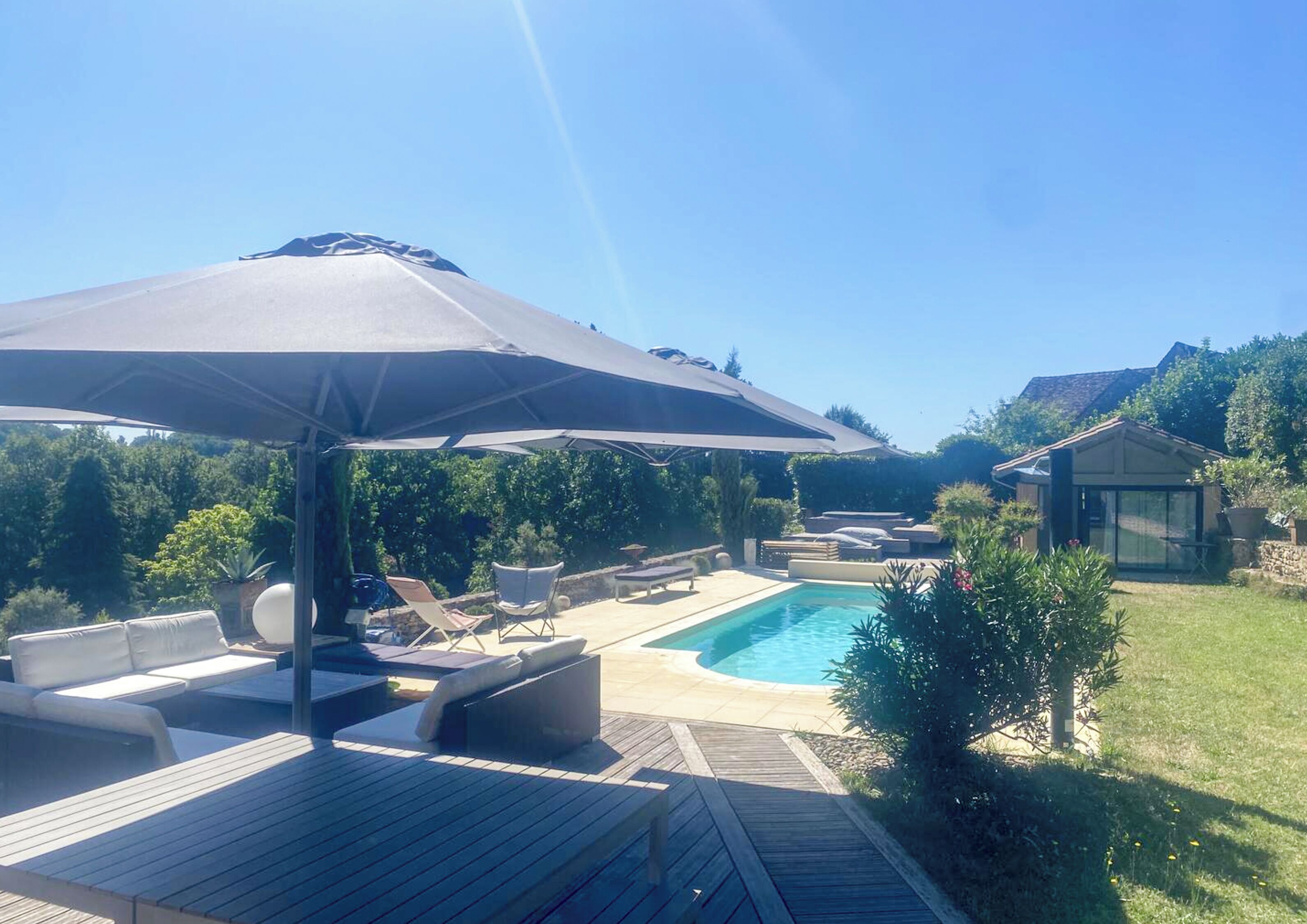 Piscine extérieure, piscine chauffée