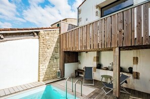 Piscine extérieure, piscine chauffée