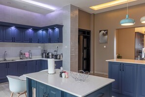 Luxury Apartment, Balcony, City View | Private kitchen