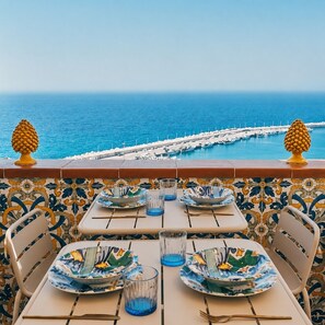 Outdoor dining - Belvedere & Blu - Panorama 180° - Breathtaking Ocean View (Sciacca)