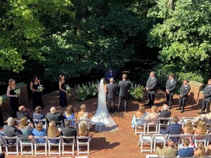 Outdoor wedding area