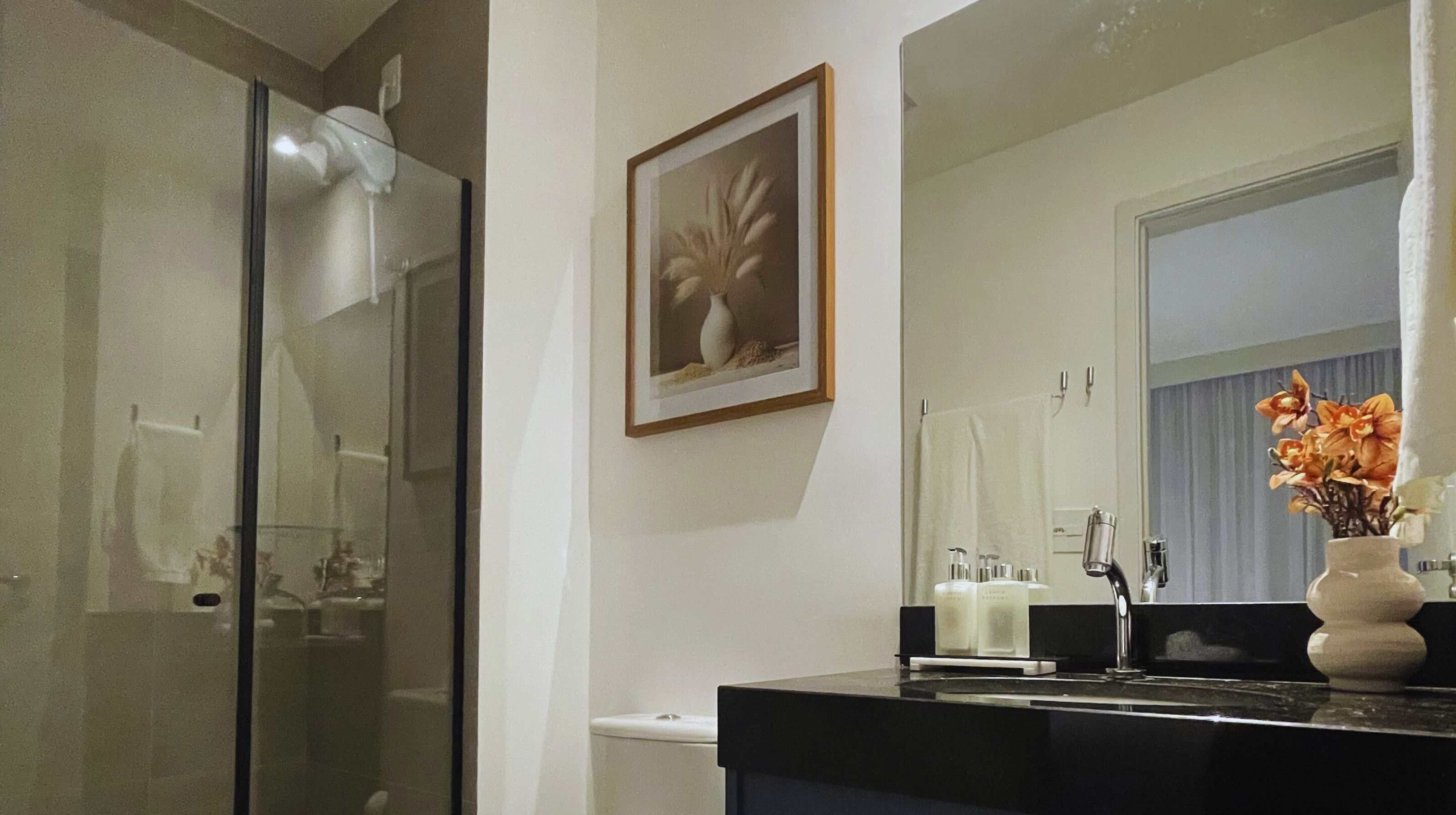 Towels, soap, toilet paper
