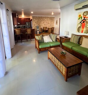 Living area - Apt. Rosa Hermosa in Punta Cana with swimming pool near the beach (Punta Cana)