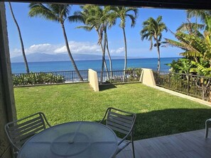 Outdoor dining - NEW! Napili Point Oceanfront Turtle Views - Unit B1 (Lahaina)