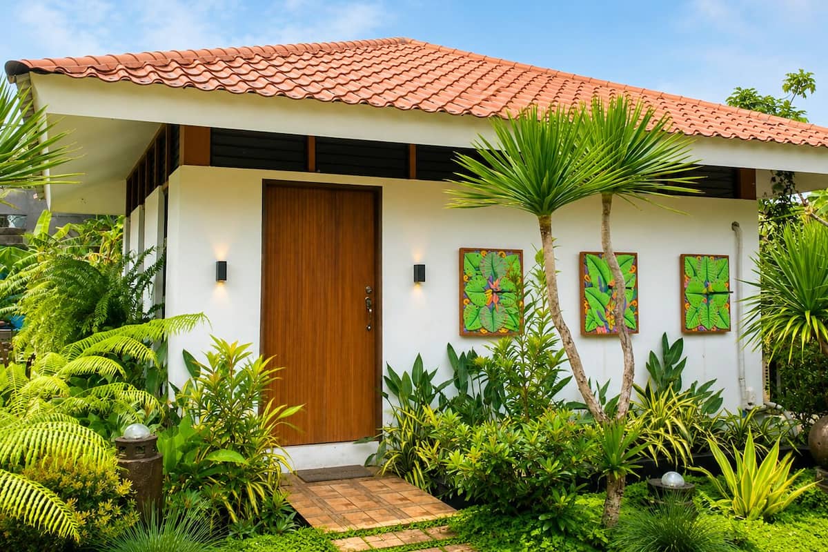 Deluxe bungalow, uitzicht op tuin | Gratis wifi