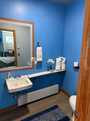 Hair dryer, towels