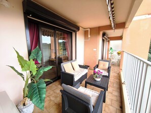 Terrace/patio - Large, bright apartment with balcony and sea view (Ajaccio)
