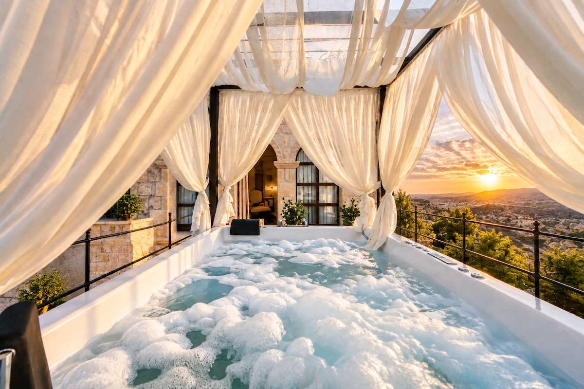 Honeymoon Double Room, Valley View | Egyptian cotton sheets, premium bedding, down comforters