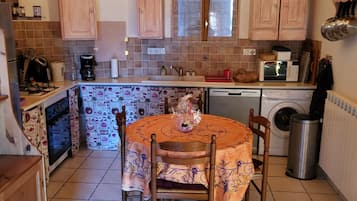 Microwave, oven, stovetop, dishwasher