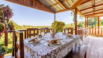 Cabin, 2 Bedrooms, Smoking, Private Pool | Outdoor dining