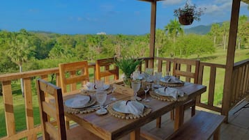 Cabin, 2 Bedrooms, Smoking, Private Pool | Outdoor dining