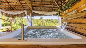 Cabin, 2 Bedrooms, Smoking, Private Pool | Outdoor spa tub