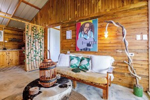 Cabin, 2 Bedrooms, Smoking, Private Pool | Living room