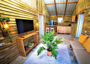 Cabin, 2 Bedrooms, Smoking, Private Pool | Living area - Valley View, Damajagua, Playateco, Jacuzzi, Camp (Puerto Plata)
