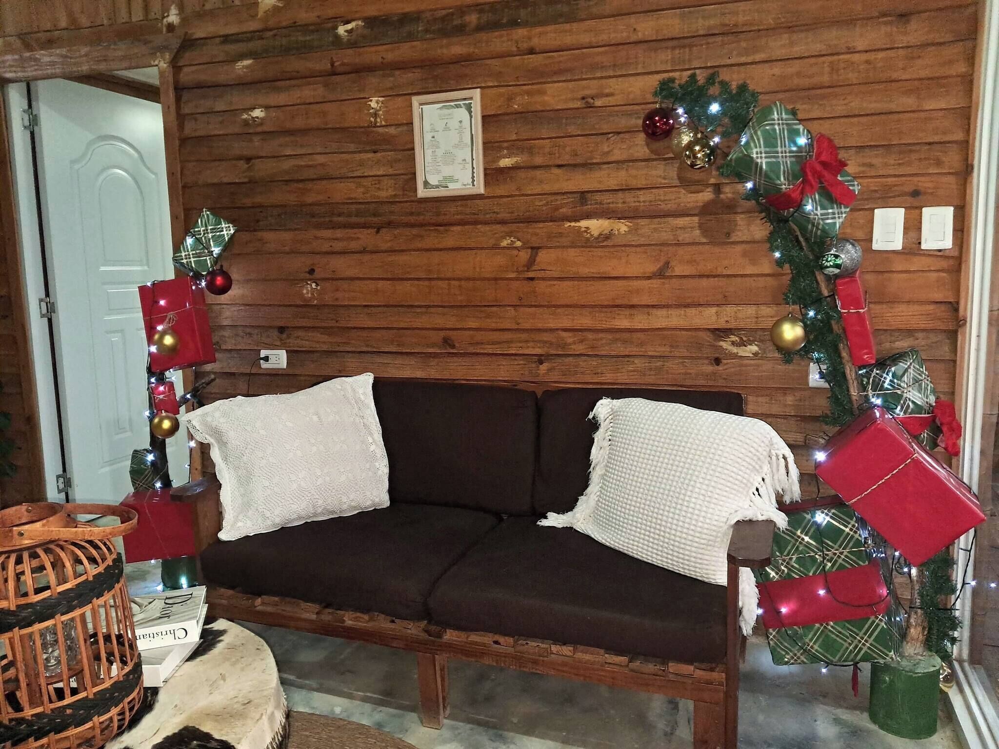 Cabin, 2 Bedrooms, Smoking, Private Pool | Living area