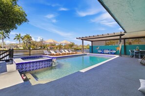 Outdoor pool, a heated pool - Waterfront Villa! Heated Pool, Paddle Boards, and Game Room, Sleeps 20! (Clearwater)
