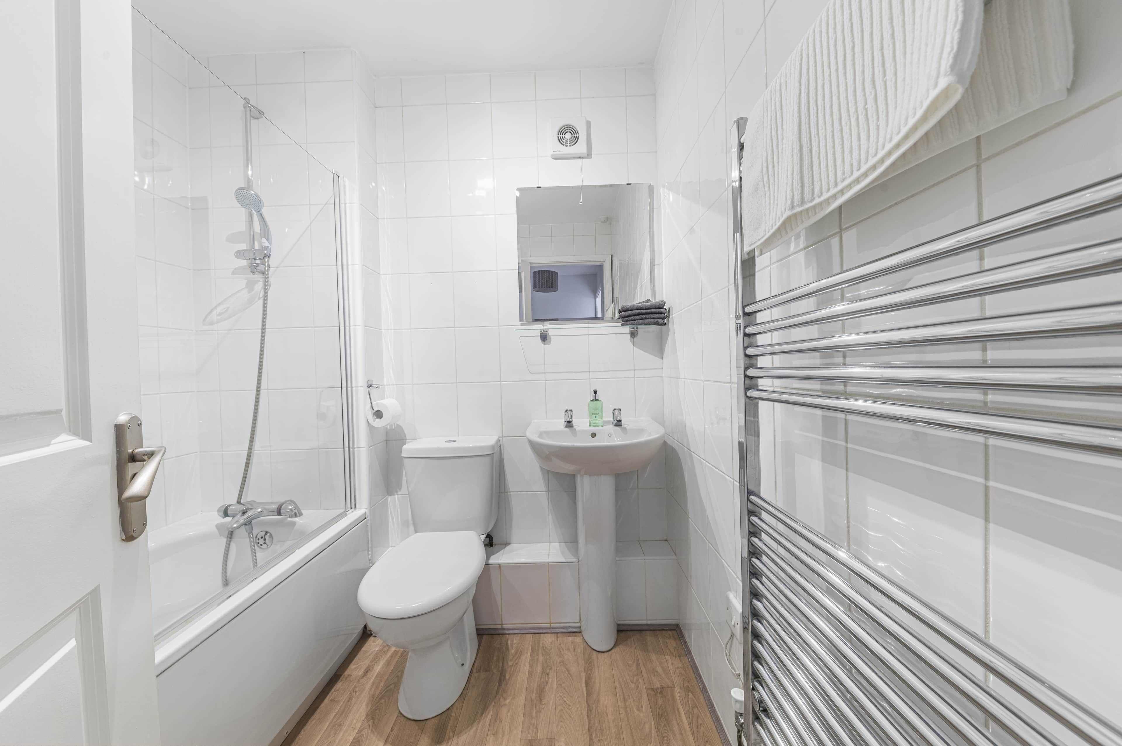 Hair dryer, towels