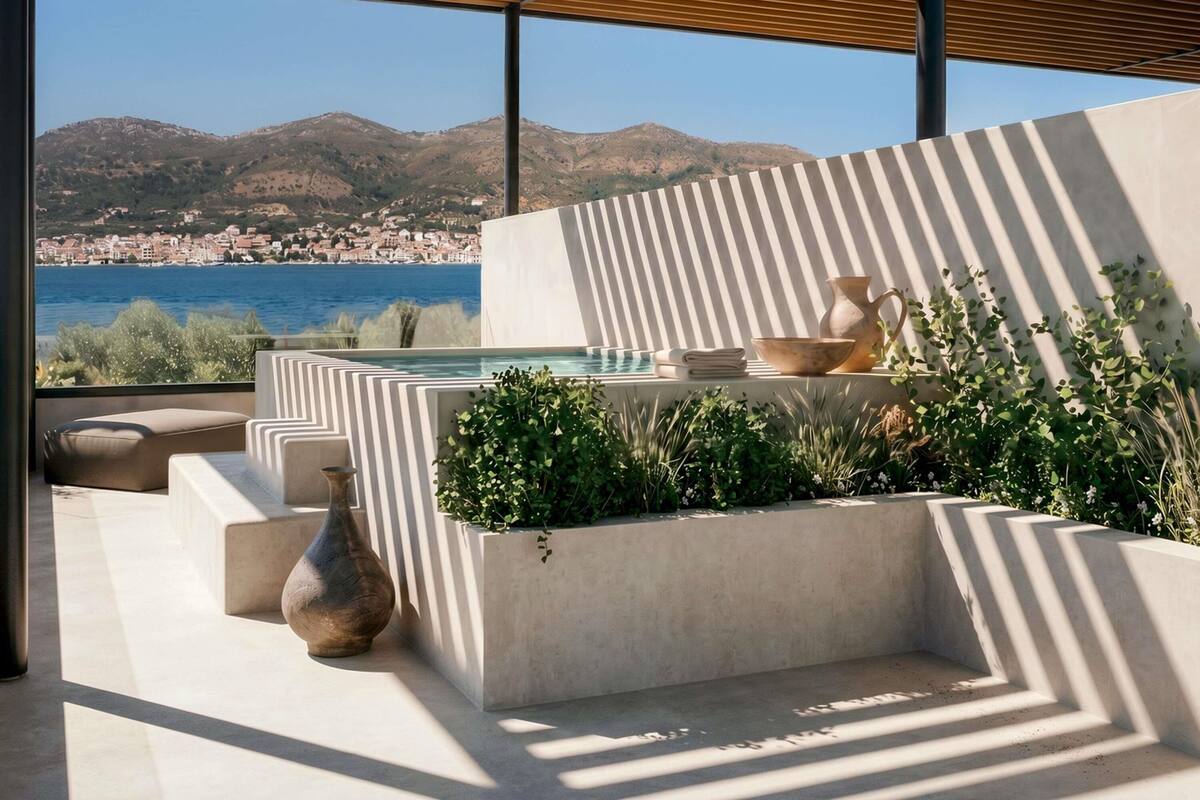 Signature Room with Sea View and Plunge Pool | Egyptiske bomuldslagner, premium-sengetøj, senge med topmadrasser