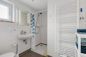 Shower, hair dryer