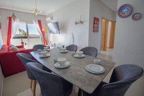 Dining - La Perle Dorée • Sea View Apartment in Resort • Pools Access (Asilah)