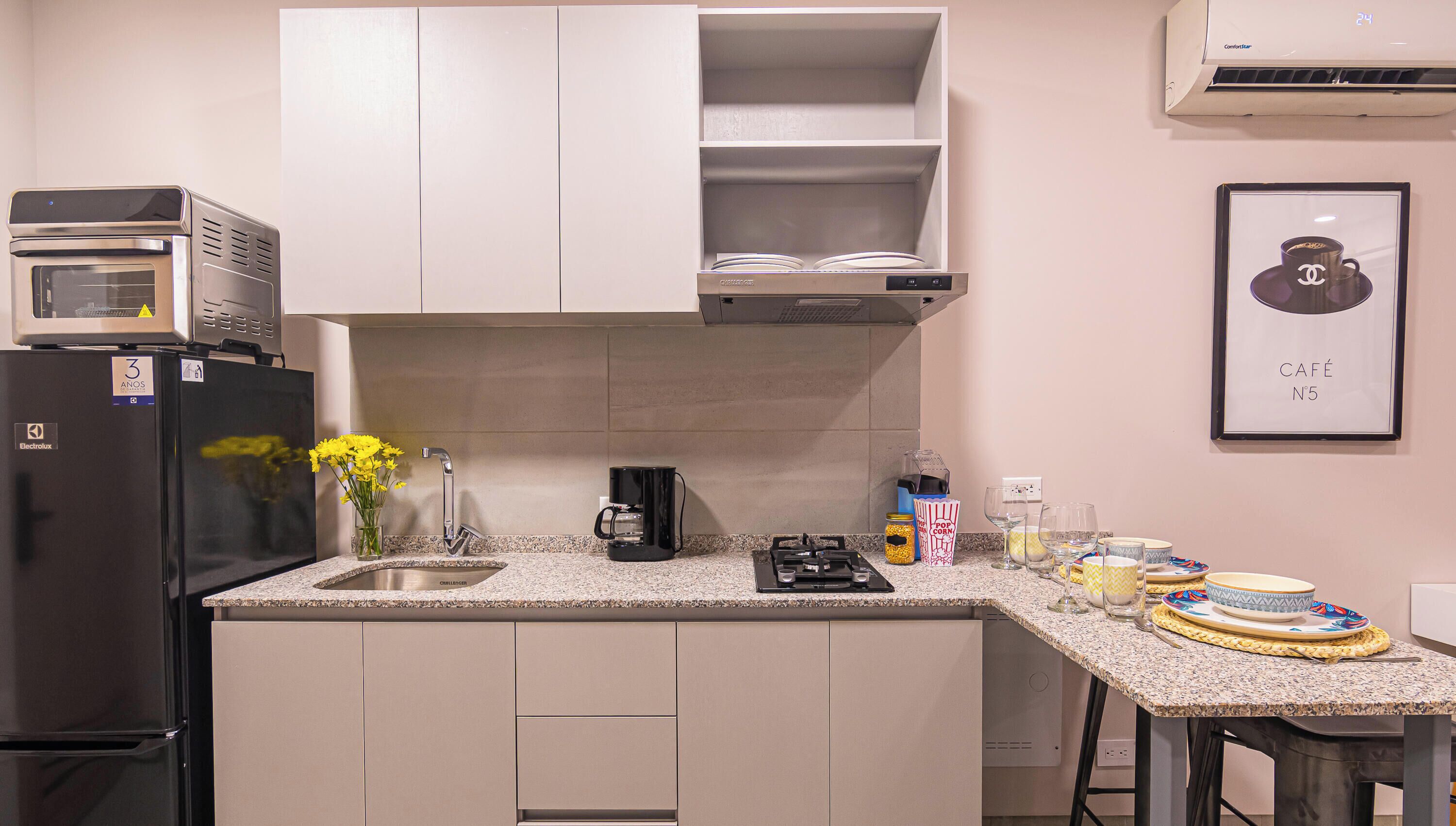 Apartemen, balkon, pemandangan pantai | Dapur pribadi